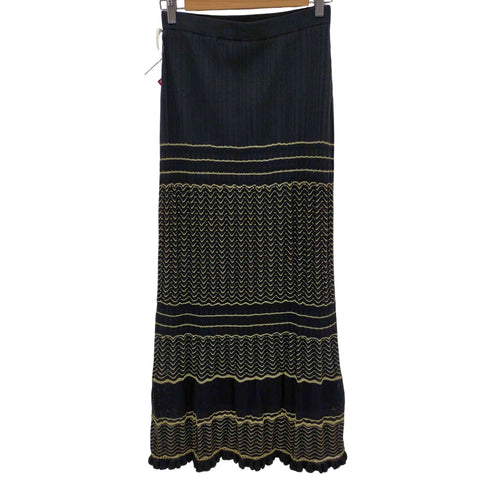 アメリ AMERI GLITTER BORDER KNIT SKIRT レディース JPN:M