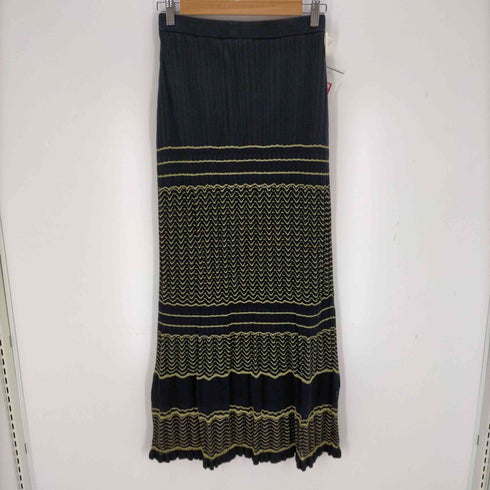 アメリ AMERI GLITTER BORDER KNIT SKIRT レディース JPN:M