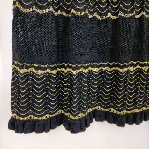 アメリ AMERI GLITTER BORDER KNIT SKIRT レディース JPN:M