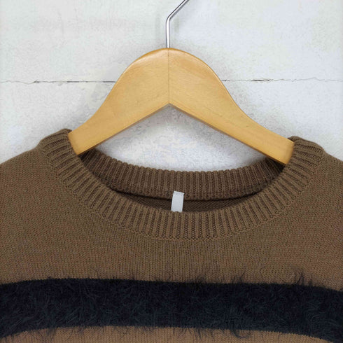 ディニテコリエ Dignite Collier ファーボーダー デザインニット レディース FREE