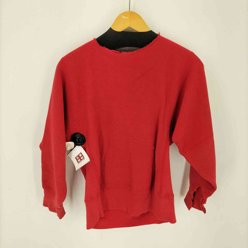 チャンピオン Champion 70S USA製 単色タグ REVERSE WEAVE EAST TRACK 3段プリント ダメージ加工 スウェット メンズ import:S