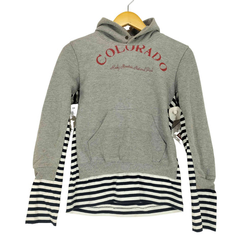 コムデギャルソン COMME des GARCONS AD2013 13SS ORIGINAL ボーダー切替プルオーバーパーカー レディース M