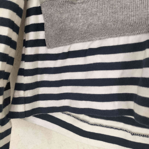 コムデギャルソン COMME des GARCONS AD2013 13SS ORIGINAL ボーダー切替プルオーバーパーカー レディース M
