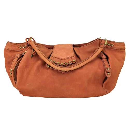 トレジャートプカピ TREASURE TOPKAPI フリンジデザイン スタッズ レザーハンドバッグ Y2K レディース