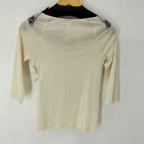 Oscalito イタリア製 七分丈ネックデザインTシャツ レディース JPN:2