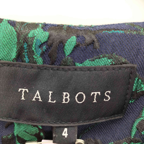 タルボット TALBOTS 花柄 織り 凹凸 ノースリーブ ワンピース レディース 4
