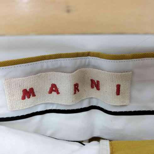 マルニ MARNI ボタンフライ センタープレス ワイドパンツ レディース 40