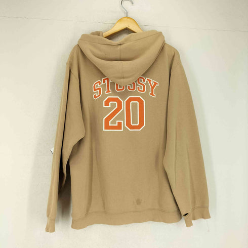 ステューシー Stussy 00S 銀タグ 両面プリントプルオーバーパーカー メンズ L