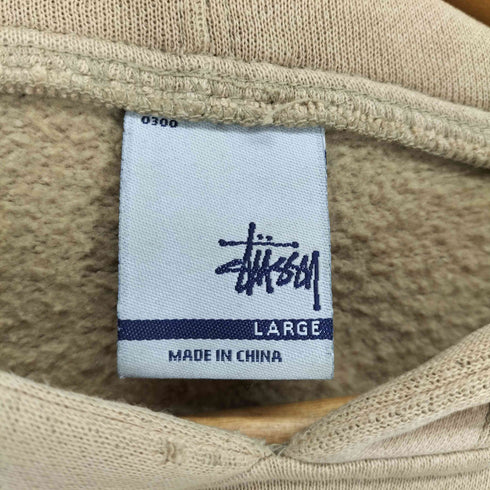 ステューシー Stussy 00S 銀タグ 両面プリントプルオーバーパーカー メンズ L