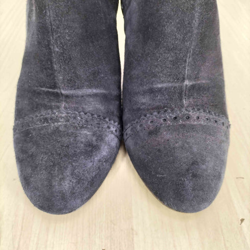 バレンシアガ BALENCIAGA メダリオンデザインウェッジソールスウェードブーティ レディース 37