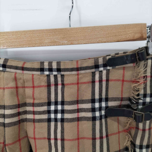 バーバリーブルーレーベル BURBERRY BLUE LABEL ノバチェック ウールミニスカート レディース EUR:36
