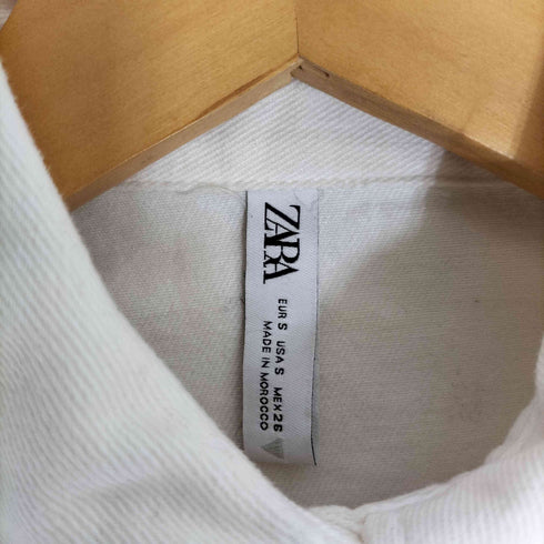 ザラ ZARA フリル デニムシャツワンピース チュニック レディース import:S