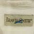 TRAVEL SMITH シルク コットン 織り バンドカラー シャツ カットオフ メンズ import:XL