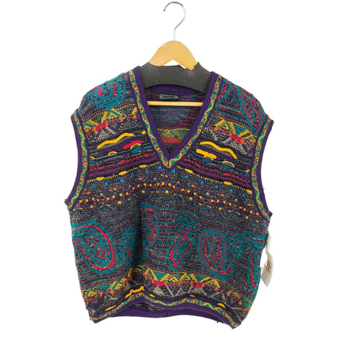 クージー COOGI 総柄 3D KNIT VEST メンズ import:XL