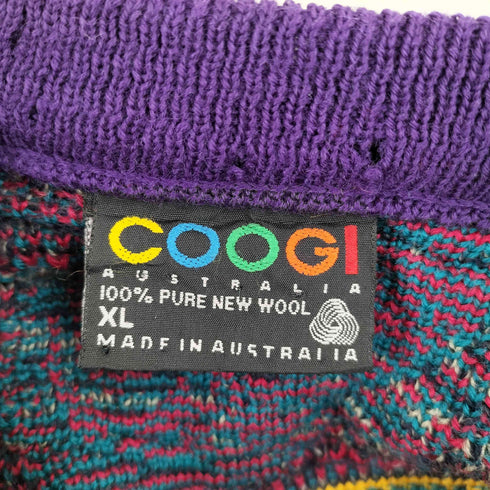 クージー COOGI 総柄 3D KNIT VEST メンズ import:XL