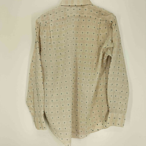 ガント GANT 60-70S USA製 NORTON DITTO Durable Press デカ襟芯 ユニオンチケット ステンシル 織り 総柄 L/S チェック シャツ メンズ