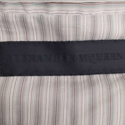 アレキサンダーマックイーン Alexander McQueen イタリア製 裏地ストライプ 2B ベロア テーラードジャケット メンズ 46
