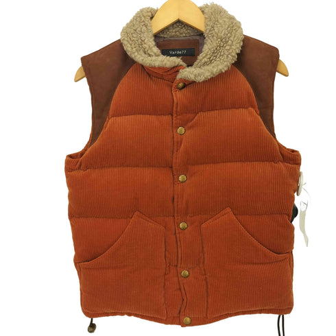 バルデセブンティセブン Varde77 14AW SUEDE&CORDUROY DOWN VEST スウェード コーデュロイ ダウン ベスト メンズ