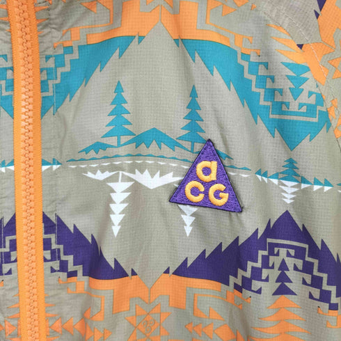 ナイキエーシージー NIKE ACG 00S コラボ ロゴ 刺繍 総柄 マウンテンパーカー 08AW メンズ import:S