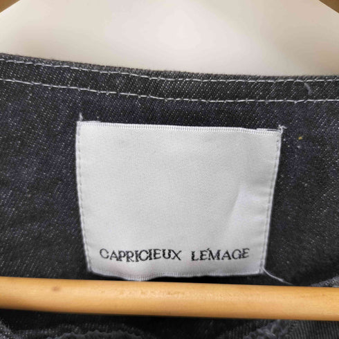 カプリシュレマージュ CAPRICIEUX LEMAGE 23SS ノーカラー デニム ジャケット レディース FREE