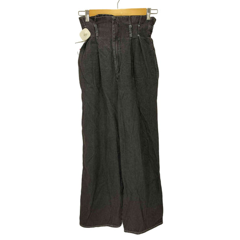 カプリシュレマージュ CAPRICIEUX LEMAGE 23SS ベルト付 ワイド デニム パンツ レディース JPN:38