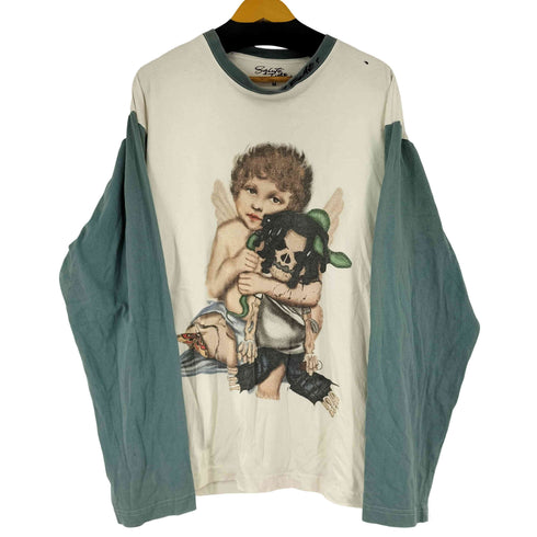 サルーテ SALUTE 両面プリント L/S Tシャツ メンズ import:M