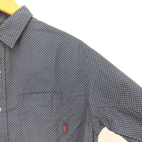 チャムス CHUMS ドット柄 フックボタン L/S コットン レギュラーカラー シャツ メンズ import:S