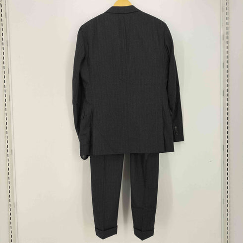 ボリオリ BOGLIOLI イタリア製 ピンストライプ ウール 3B テーラードジャケット センタープレス スラックスパンツ スーツ セットアップ メンズ 48