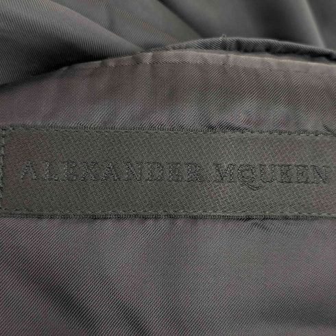 アレキサンダーマックイーン Alexander McQueen イタリア製 ウールモヘア 2B テーラードジャケット センタープレス スラックスパンツ スーツ セットアップ メンズ 48