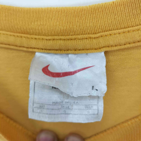 ナイキ NIKE 90S USA製 白タグ スウッシュロゴ 刺繍 Tシャツ メンズ import:L