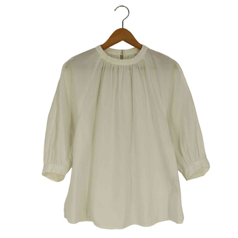 ユナイテッドアローズグリーンレーベルリラクシング UNITED ARROWS green label relaxing CS コットン /N ブロード スタンド ギャザー ブラウス レディース