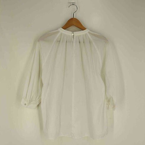 ユナイテッドアローズグリーンレーベルリラクシング UNITED ARROWS green label relaxing CS コットン /N ブロード スタンド ギャザー ブラウス レディース