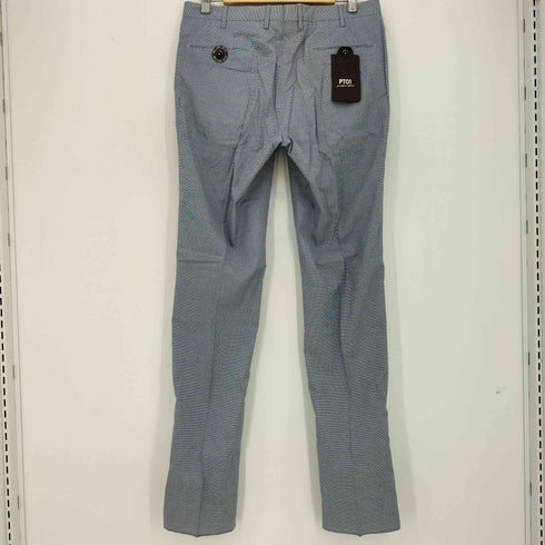 ピーティーゼロウーノ PT01 SLIM FIT 千鳥格子 センタープレス スラックスパンツ メンズ 50