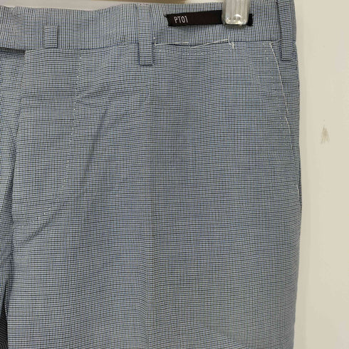 ピーティーゼロウーノ PT01 SLIM FIT 千鳥格子 センタープレス スラックスパンツ メンズ 50