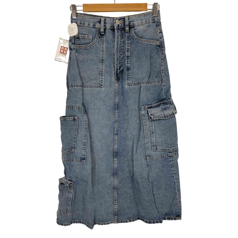ザラ ZARA デニムロングスカート レディース XS
