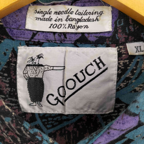 グーチ GOOUCH 90s L/S 総柄レーヨンシャツ メンズ import:XL
