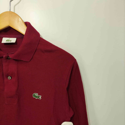 ラコステ LACOSTE ワンポイント ロゴ ワッペン L/S 鹿の子 ポロシャツ メンズ JPN:2