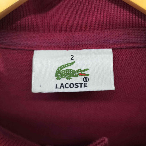ラコステ LACOSTE ワンポイント ロゴ ワッペン L/S 鹿の子 ポロシャツ メンズ JPN:2