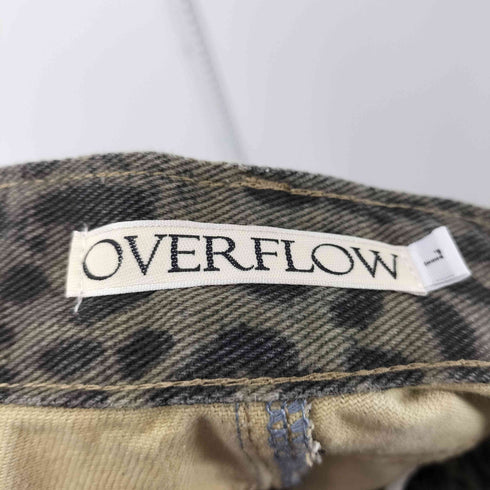 over flow レオパード デニムタイトスカート レディース JPN:L