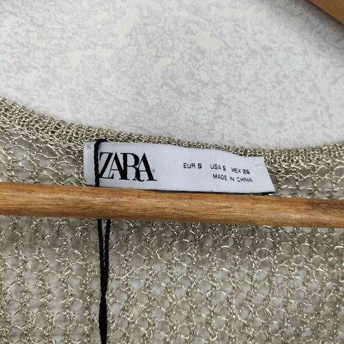 ザラ ZARA メタリックニットタンクトップ レディース S