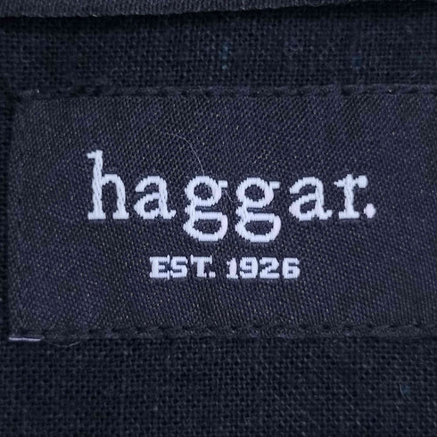 ハガークロージング HAGGAR WASHABLE LINEN リネンレーヨン オープンカラーシャツ メンズ XXL