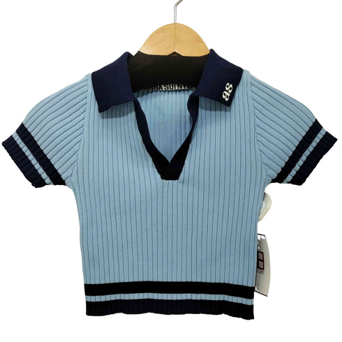 アナスイ ANNA SUI NYC 配色チアーリブニットポロ レディース import:S