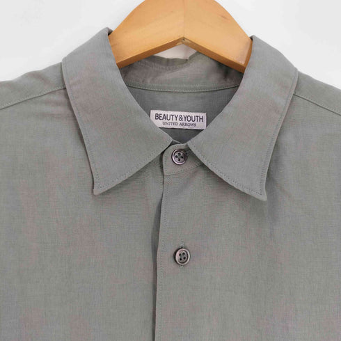 ビューティーアンドユースユナイテッドアローズ BEAUTY & YOUTH UNITED ARROWS シルキータッチ レギュラーフォルム テーパード シャツ メンズ JPN:L