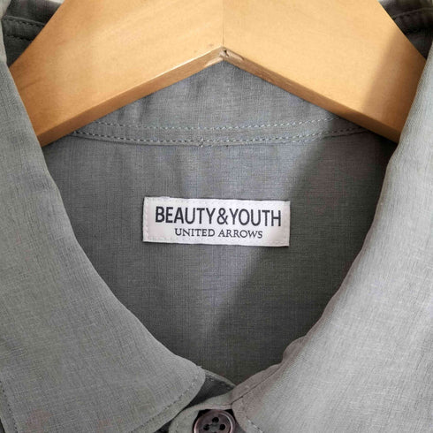 ビューティーアンドユースユナイテッドアローズ BEAUTY & YOUTH UNITED ARROWS シルキータッチ レギュラーフォルム テーパード シャツ メンズ JPN:L
