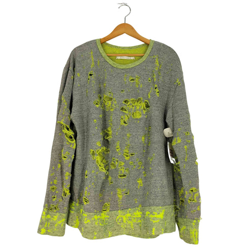 private brand AG クラッシュ加工 クルーネックスウェット メンズ JPN:XL