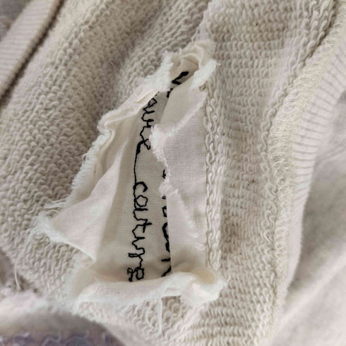 ノゾミイシグロ NOZOMI ISHIGURO レースアップリケ&カットワーク BIGクルーネックスウェット メンズ ONE SIZE