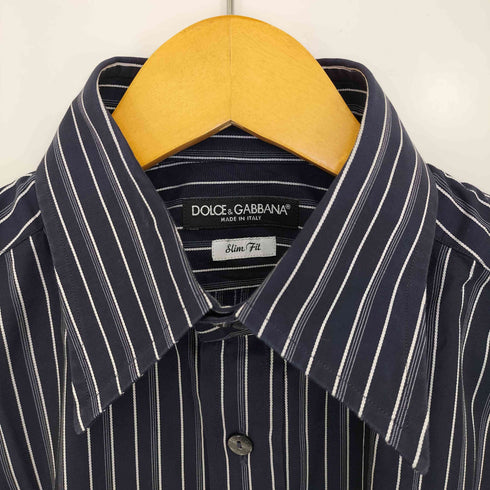 ドルチェアンドガッバーナ DOLCE&GABBANA イタリア製 slim fit ストライプ シャツ メンズ 40