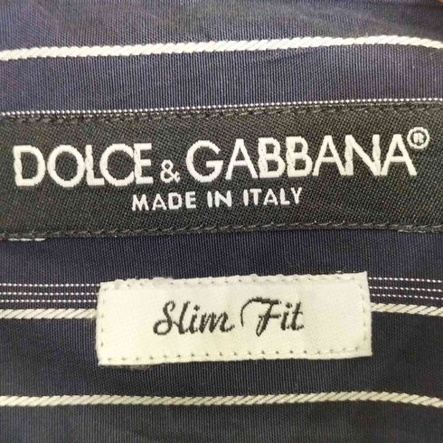 ドルチェアンドガッバーナ DOLCE&GABBANA イタリア製 slim fit ストライプ シャツ メンズ 40