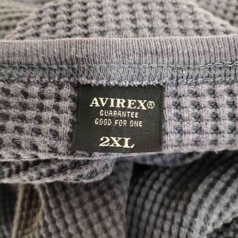 アヴィレックス AVIREX ワッフル サーマル ロングスリーブTシャツ メンズ 2XL