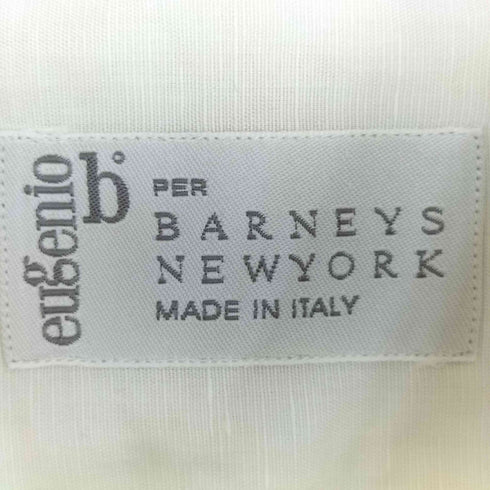 バーニーズニューヨーク BARNEYS NEWYORK イタリア製 コットンリネンシャツ メンズ